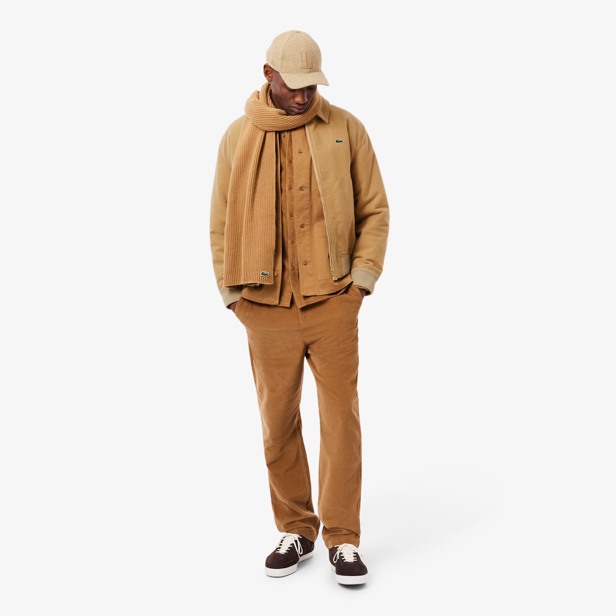 【Kheiki】 BROWN \"Collarless Knit Jacket\" Kheiki】 BROWN 