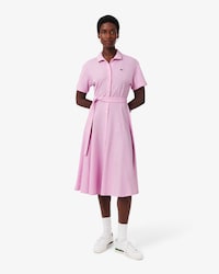 Women's Flared Mini-Piqu&eacute; Polo Dress