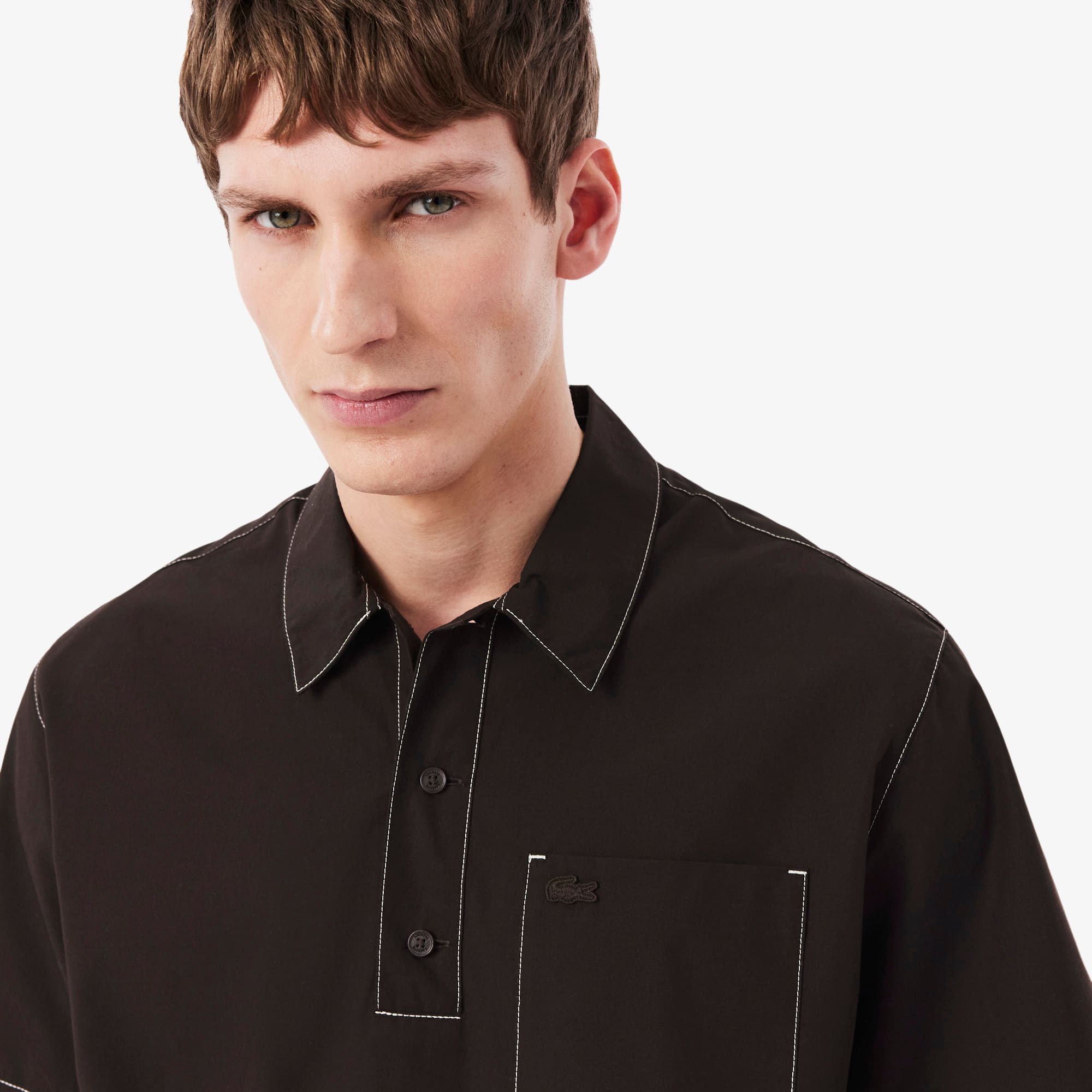 Relaxed Fit Short Sleeved Poplin Shirt - Button Down Shirts - New