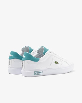 Men&rsquo;s Powercourt 2.0 Turquoise Leather Sneakers