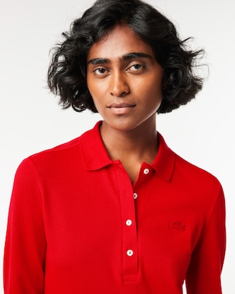 Women's Slim Fit L.12.D Stretch Mini Piqué Polo