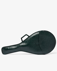 Runway Mock Croc Leather Racket Bag