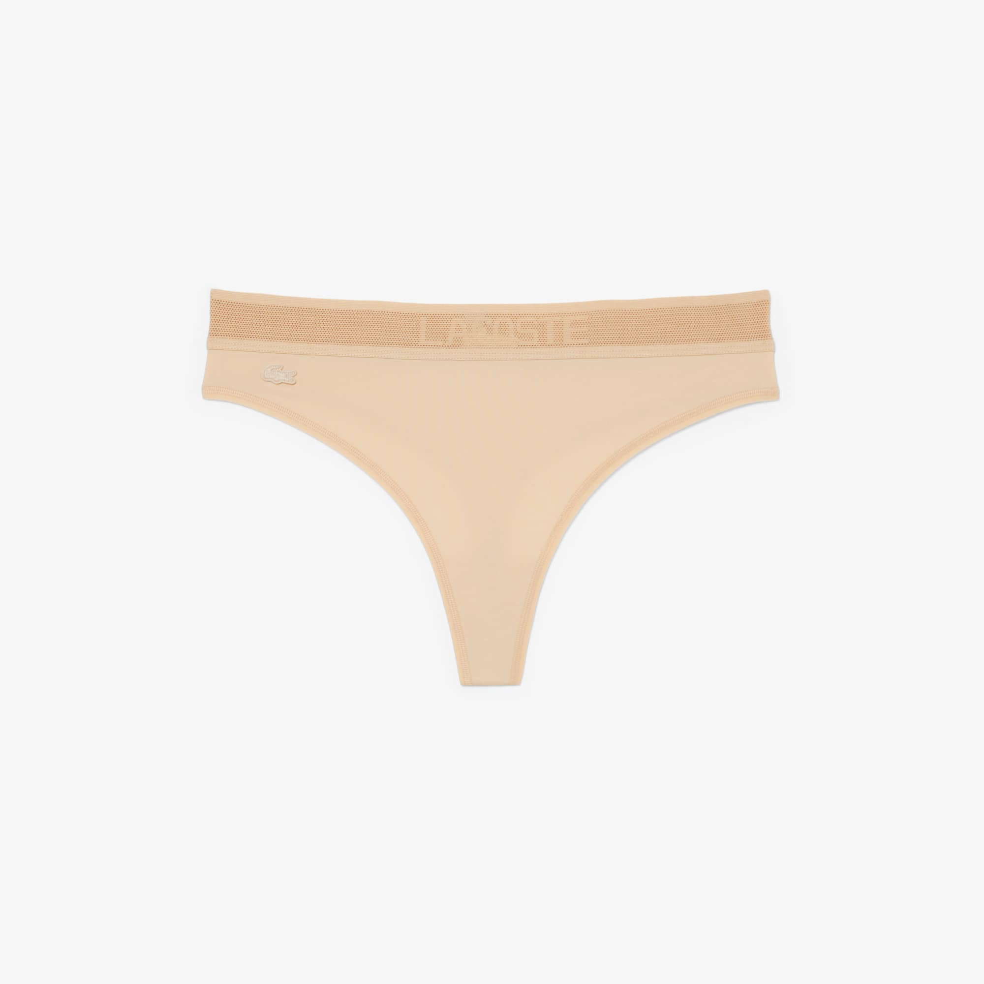 Logo Waist Microfiber String Briefs