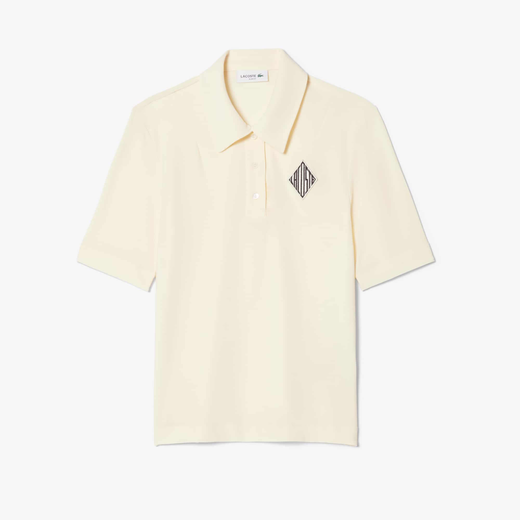 Lacoste Slim Fit Embroidered Polo Shirt - 34 In White