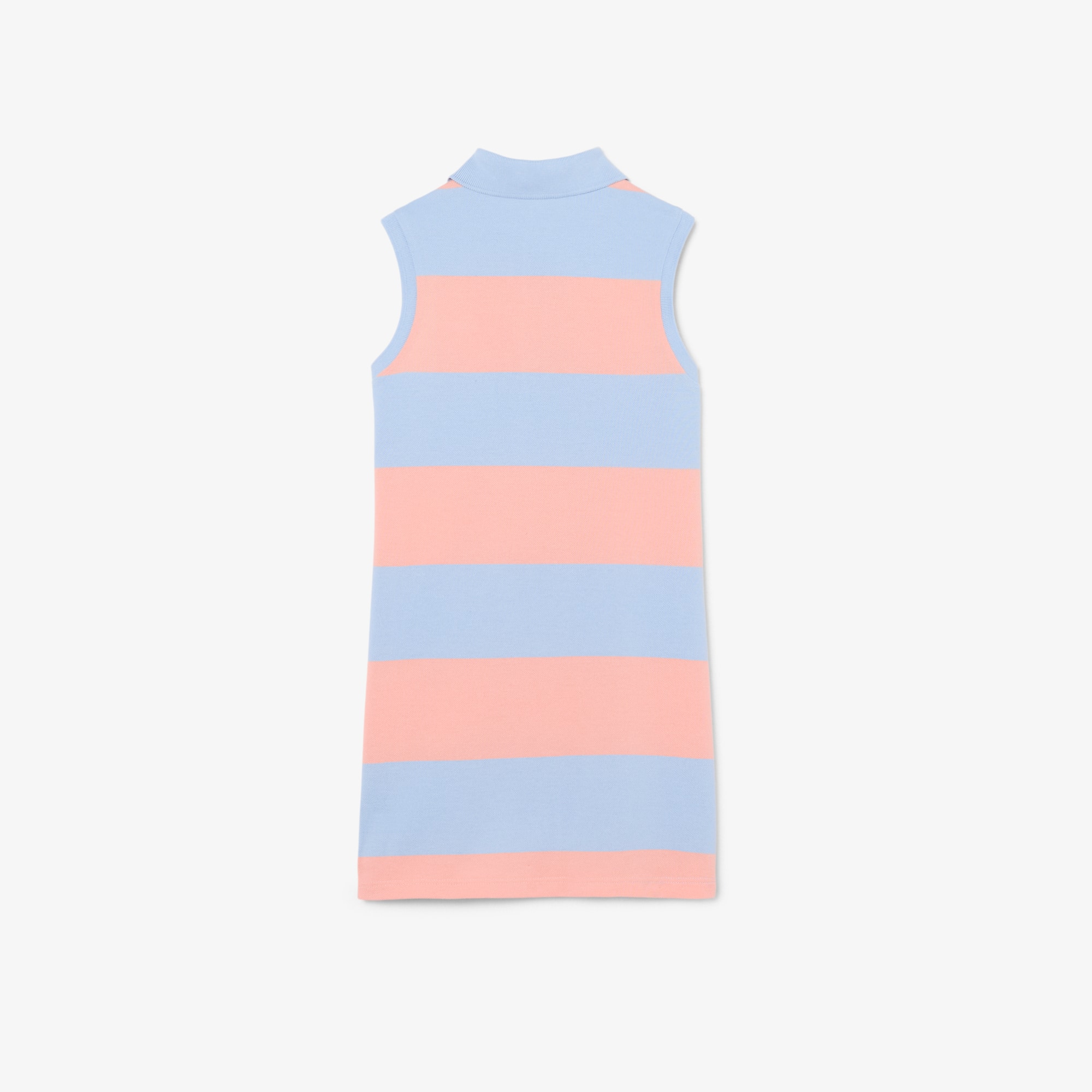 Sleeveless Striped Petit Piqué Polo Dress