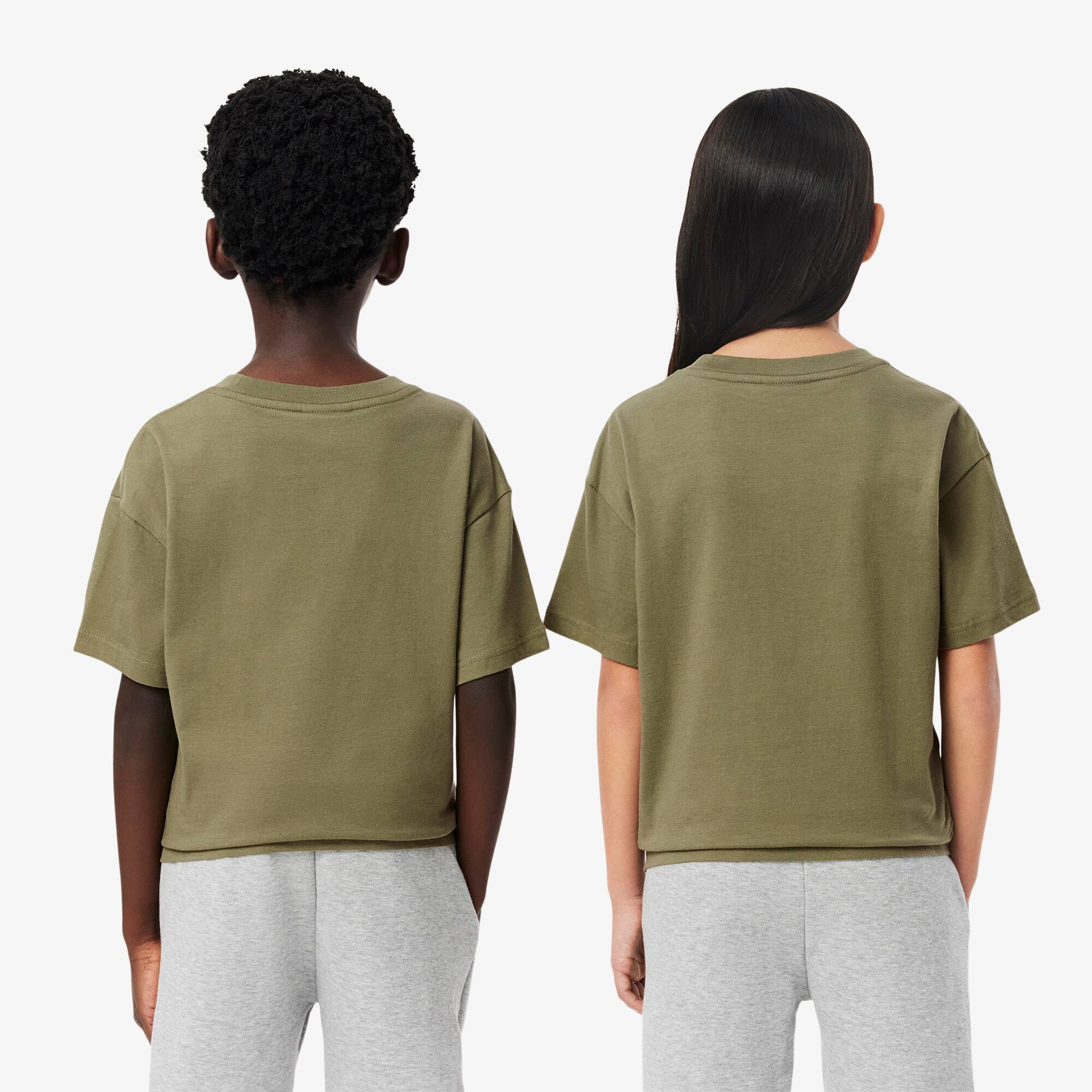 Kids' Contrast Badge Cotton T-Shirt - Teens T-Shirts & Tops
