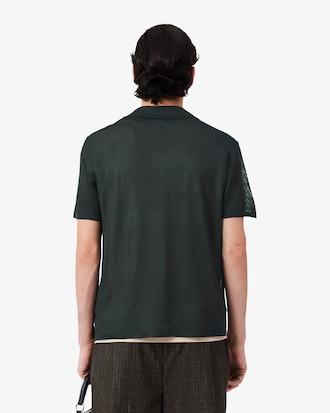 Runway Slim Fit Satin Piqu&eacute; Polo Shirt