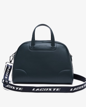 Sac bowling femme Lacoste avec bandouli&egrave;re sigl&eacute;e