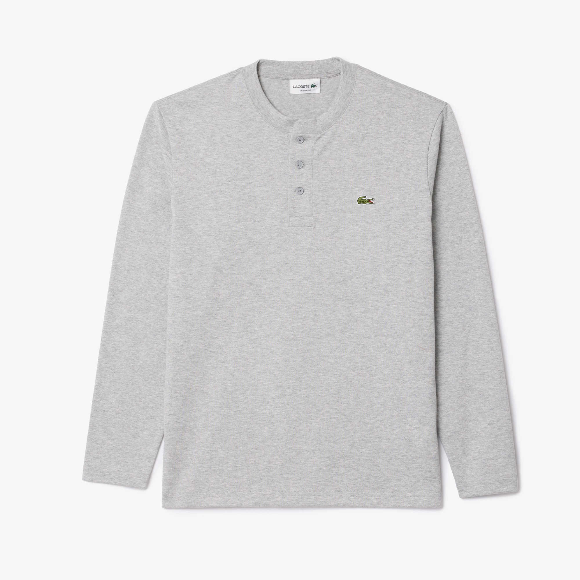Tシャツ・カットソー Lacoste Men's Crew Neck Long Sleeve Tee Grey TH3662-CCA Lacoste Unisex Adult Long Sleeve Crew Neck Cotton T-Shirt