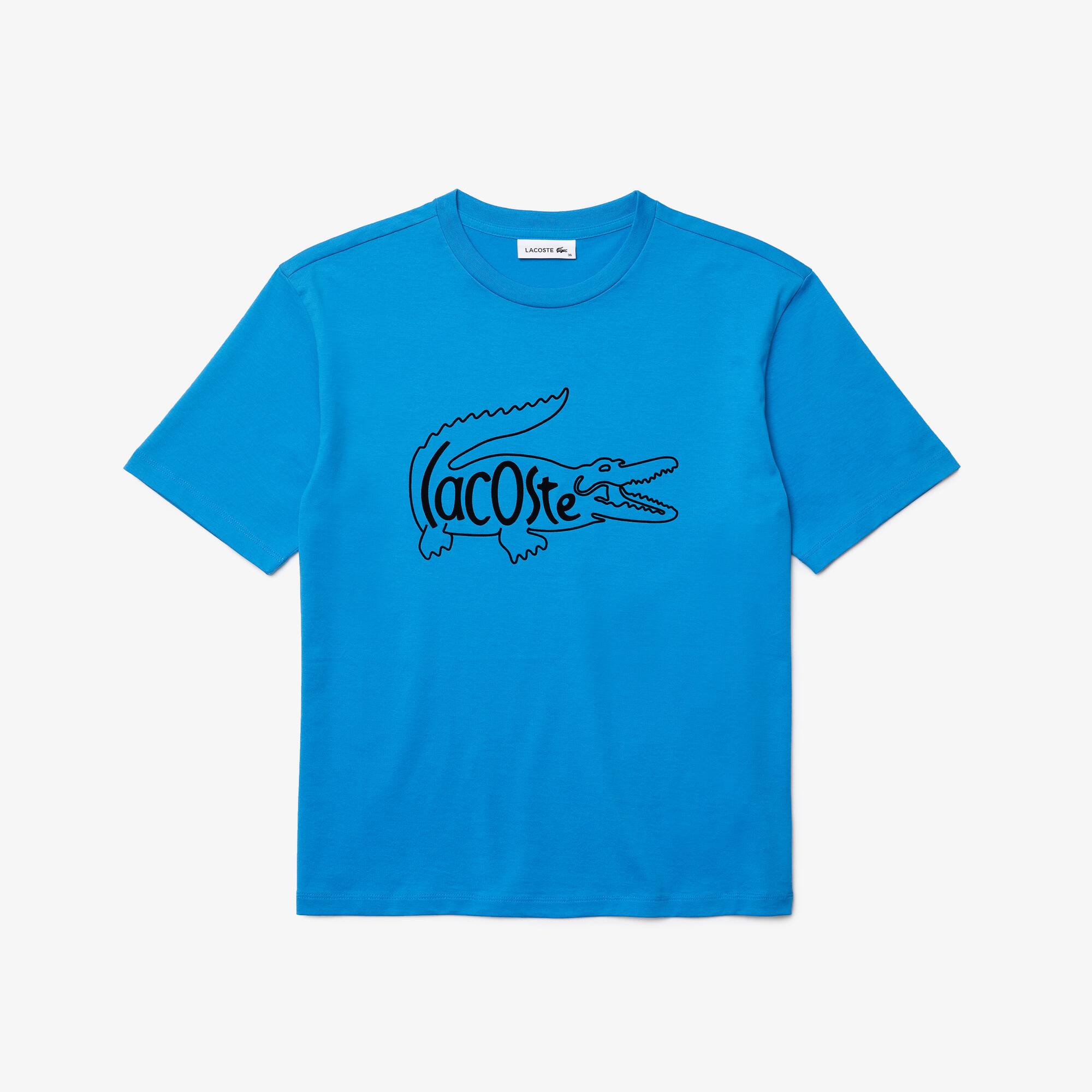 ★LACOSTE★ Women's Relaxed Fit Clay Croc Short Sleeve T-Shi Lacoste Unisex Short Sleeve Relaxed Fit Tee Shirt W