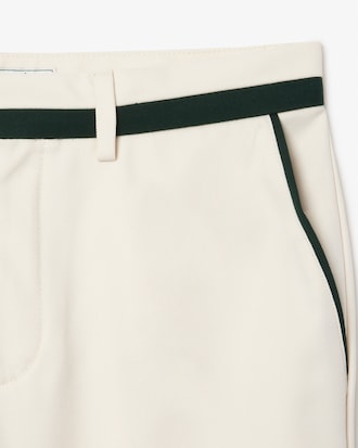 Men's Straight Fit Badge Detail Suit Pants