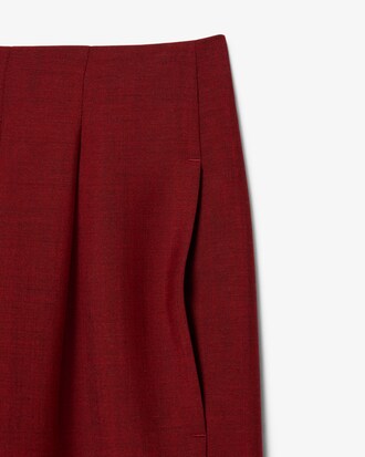 Runway Straight Fit Tailored Wool Pants