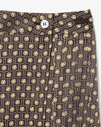 Printed pleated Midi Skirt