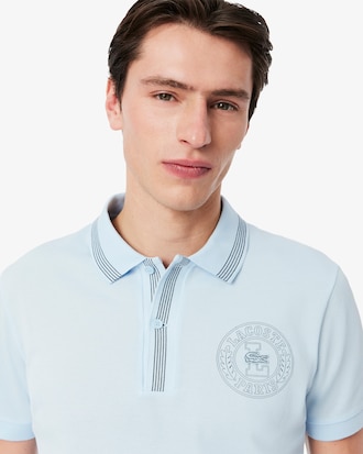 Men's Regular Fit L.12.12 Badge Print Polo