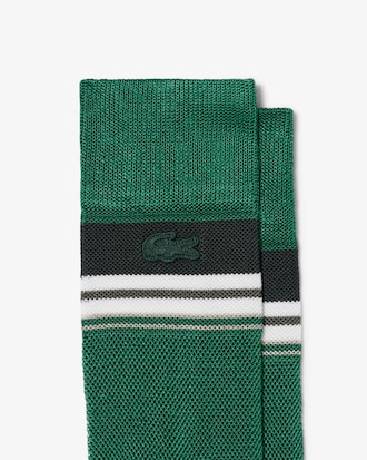 Runway Striped Piqu&eacute; Socks