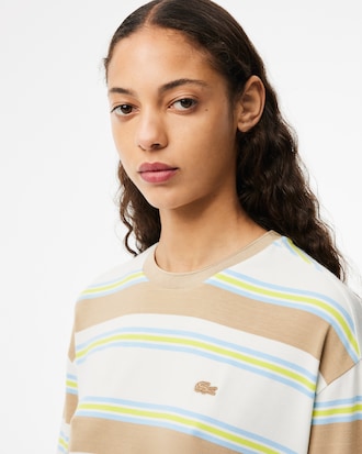 Women's Oversized Striped Cotton T-Shirt