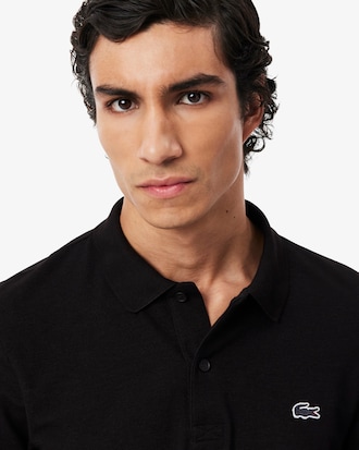 Polo regular fit en coton m&eacute;lang&eacute;