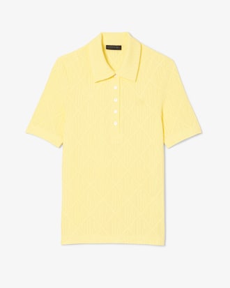 Runway Slim Fit Monogram Jacquard Polo