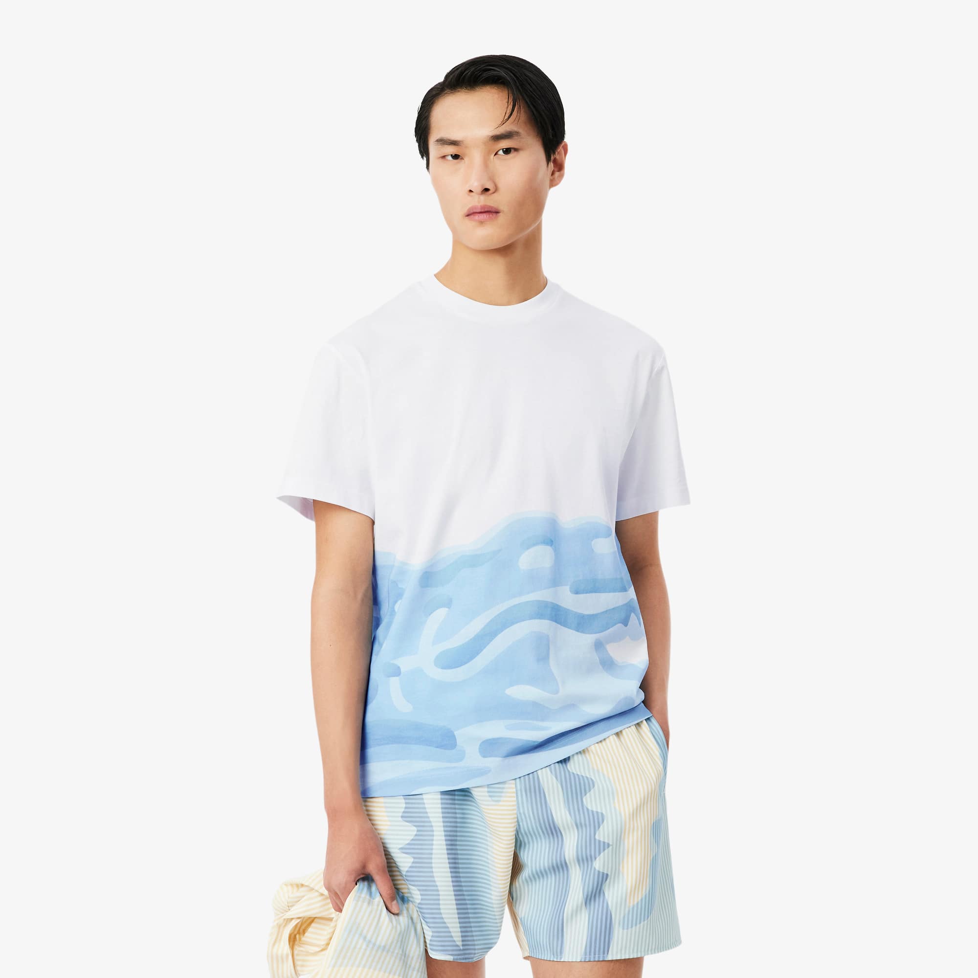 Lacoste Printed Cotton TShirt  XL