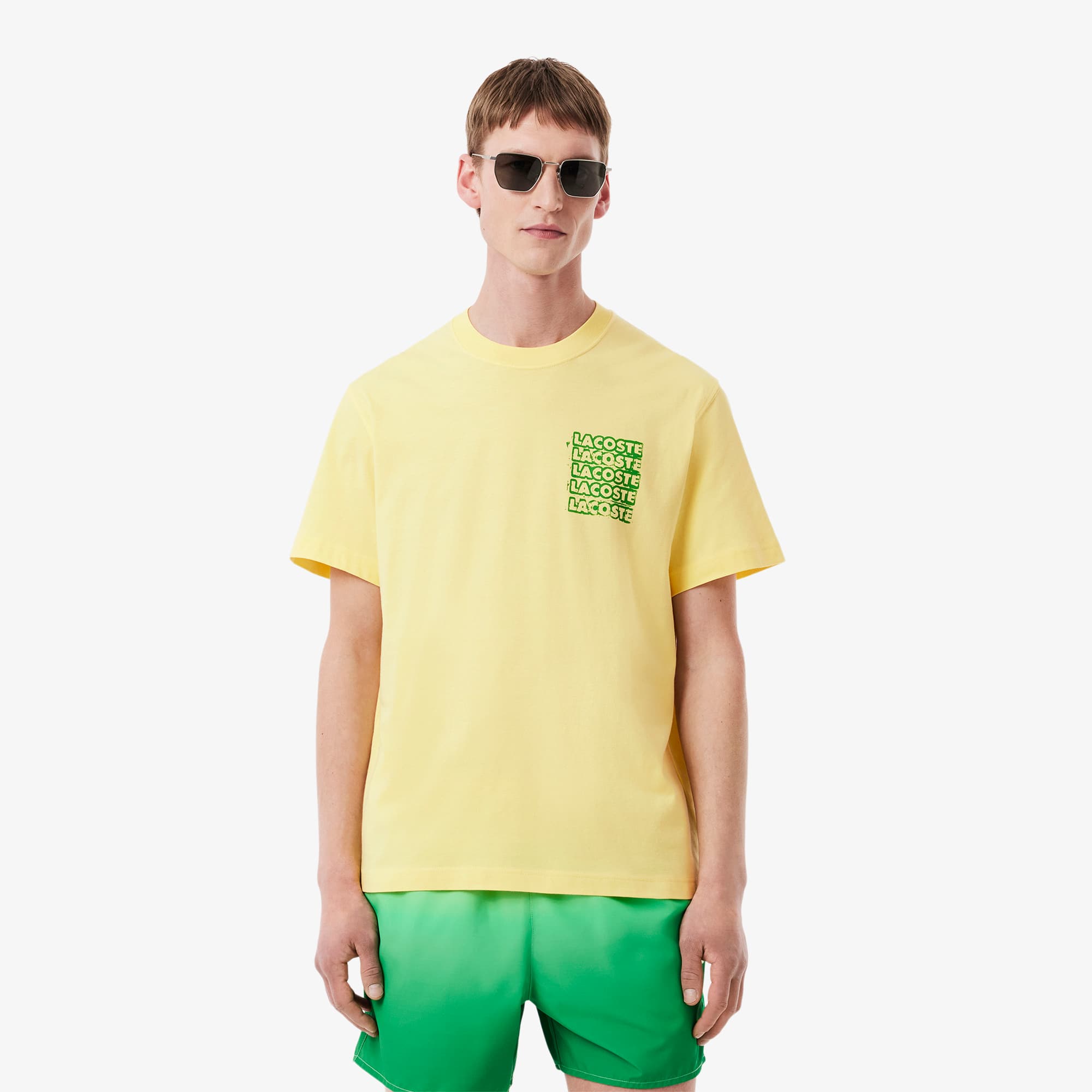 Men's Cotton Jersey Graphic T-Shirt - T-shirts - New In 2026 | Lacoste