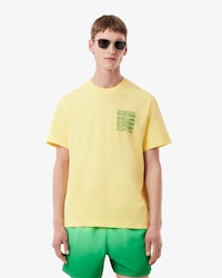 Playera gr&aacute;fica de punto de algod&oacute;n para hombre