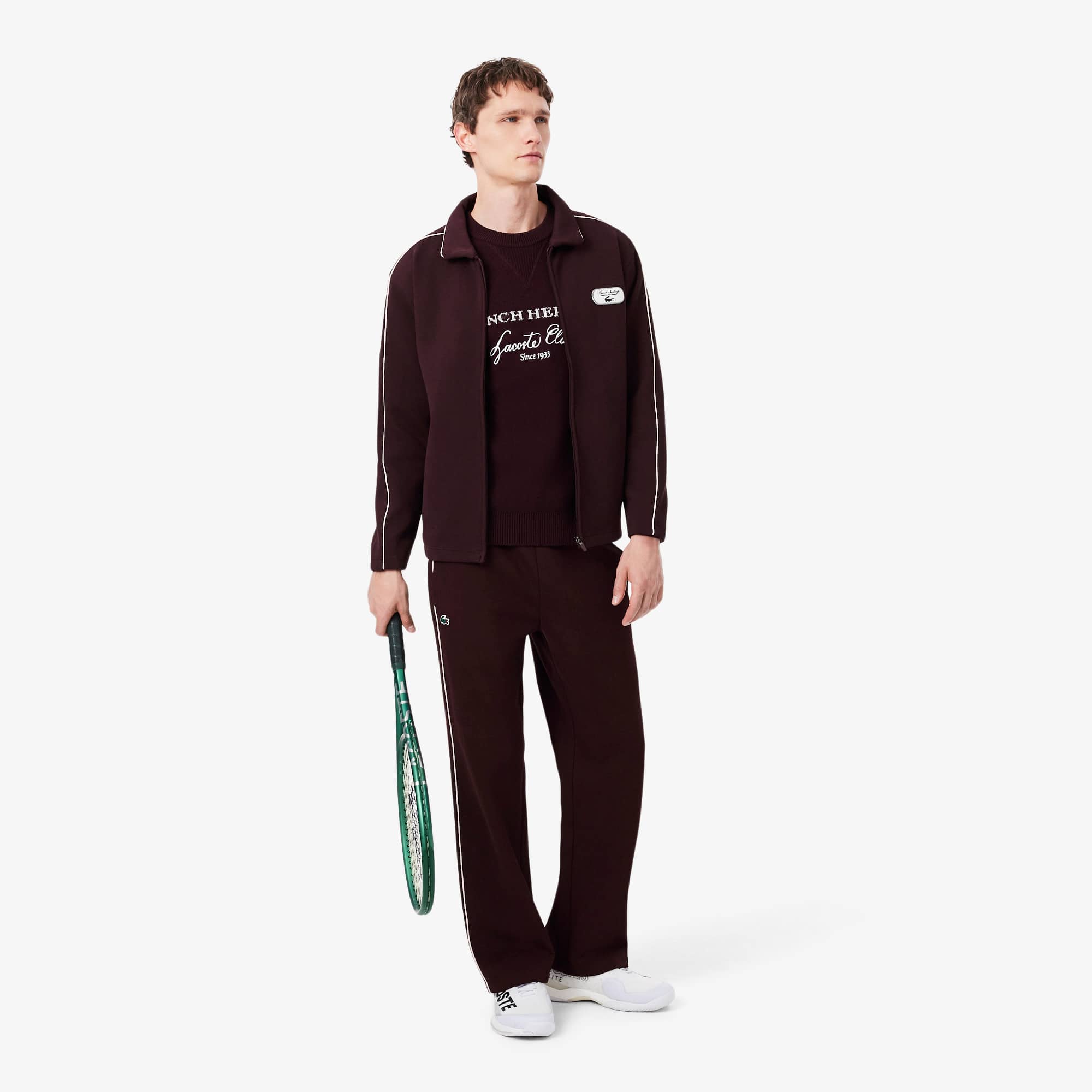 Tennis Heritage Zipped Badge Accent Sweatshirt - Sweaters
