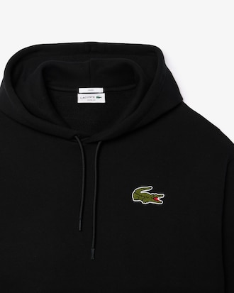 Unisex Loose Fit Badge Accent Hoodie