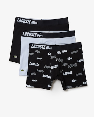 Men's Stretch Cotton Print Boxer Briefs 3-Pack