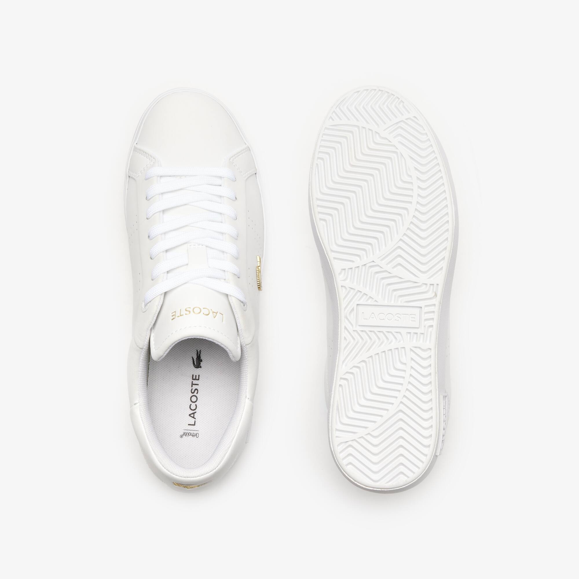 sneakers white and gold