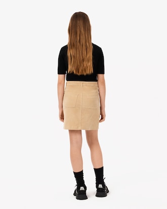 Kids' Buttoned Velour Skirt