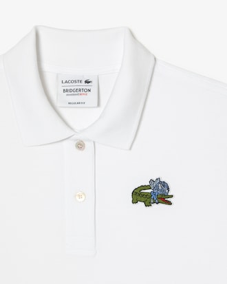 Polo estampado Lacoste x Netflix para mujer