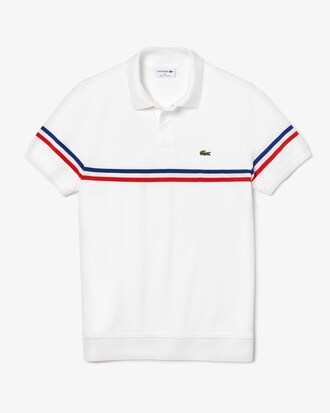 Polo MADE IN FRANCE con rayas tricolor regular fit para hombre