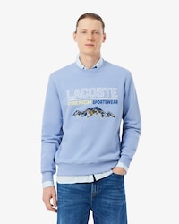 Men's Embroidered Motif Fleece Sweatshirt