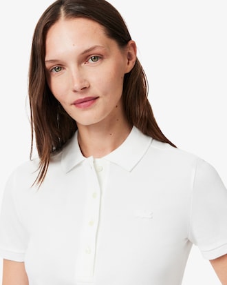 Women's Slim Fit Stretch Mini Piqu&eacute; Polo Dress