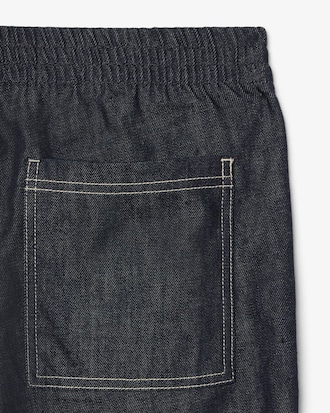 Relaxed Fit Elasticated Waist Denim Pants