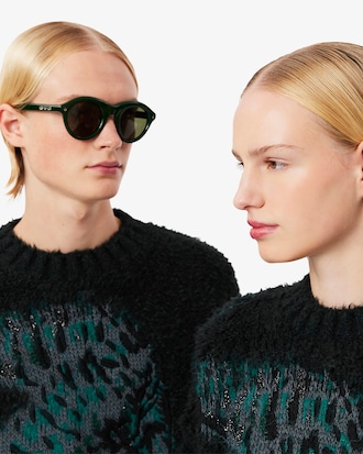 Runway Jacquard Crocodile Sweater