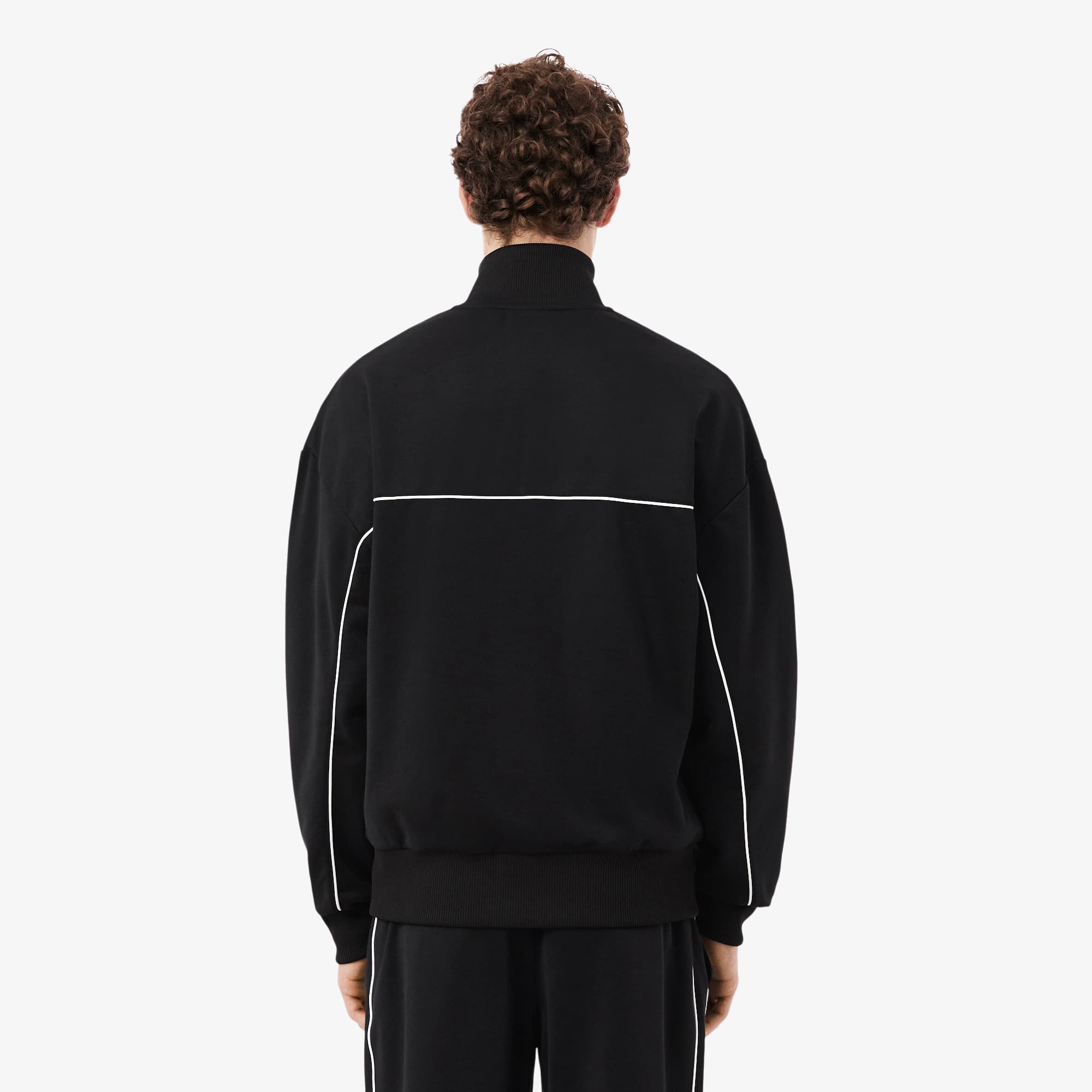 Trim Accent Zipped Sweatshirt - Sweaters & Sweatshirts - New In