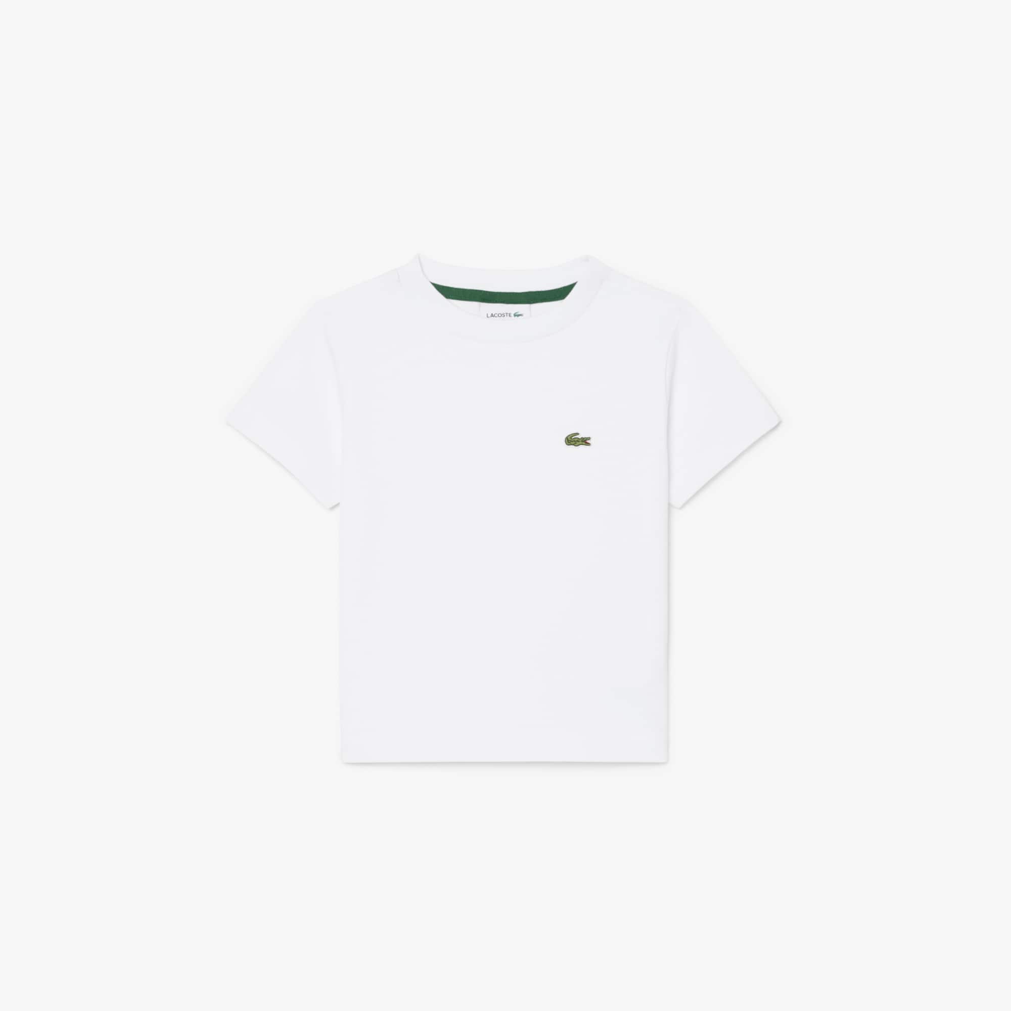 Lacoste Unisex Cotton Crew Neck T-shirt - 6 Years In White