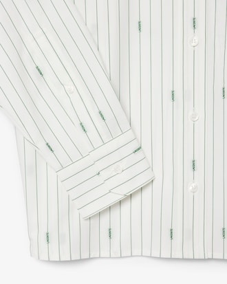 Camisa de Popelina Jacquard Regular Fit