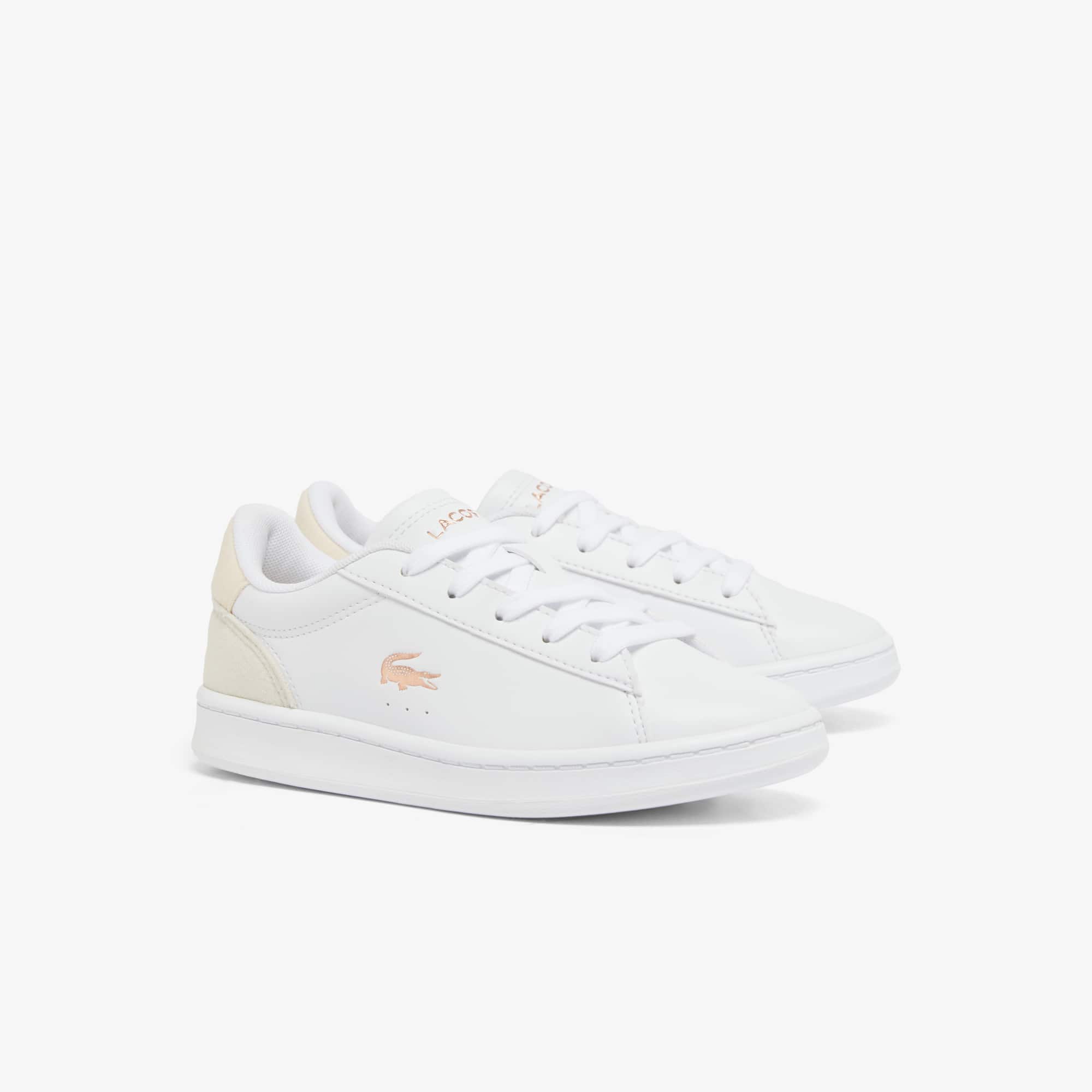 シューズ LACOSTE ホワイト ゴールド 2121 Children's Carnaby Set Sneakers - Baby & Kids Shoes & Accessories