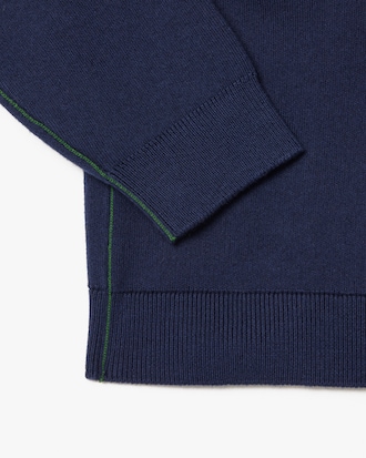 Kids' Cotton and Wool Blend Long Sleeve Polo