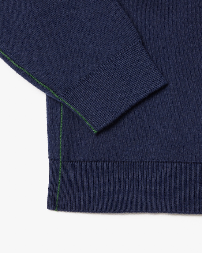 Kids' Cotton and Wool Blend Long Sleeve Polo