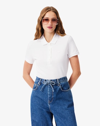 Women's L.12.D Slim Fit Stretch Mini Piqué Polo