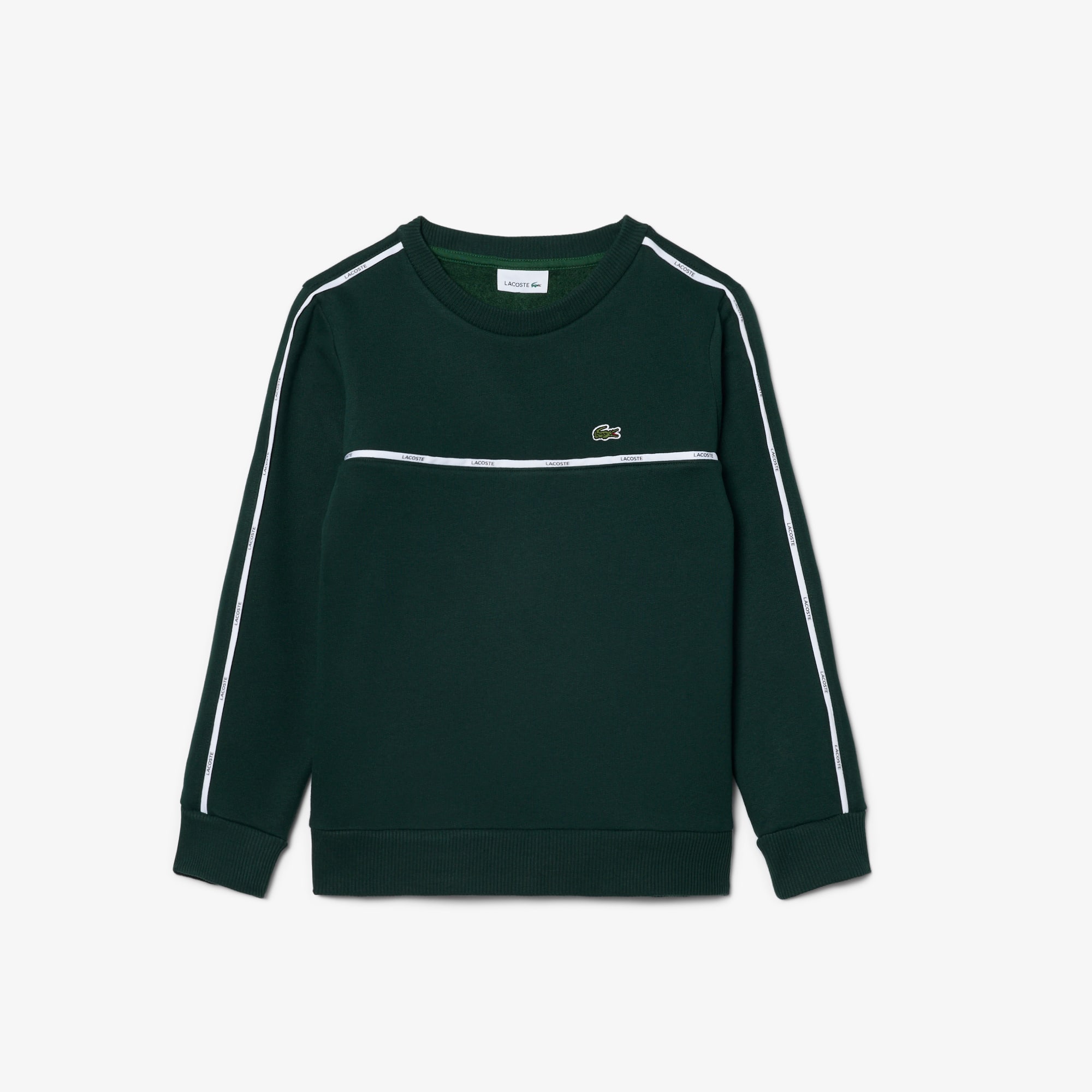 Lacoste Boys' Logo Stripe Fleece Sweatshirt