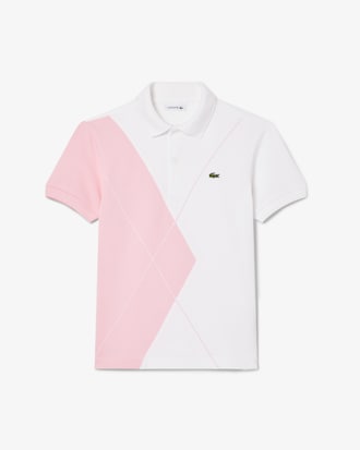 Kids' Contrast Argyle Mini Piqué Polo