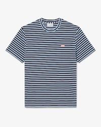 Textured Striped Cotton T-Shirt