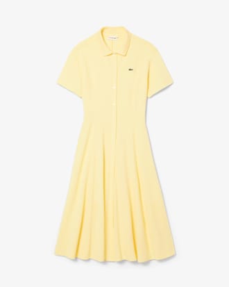 Women's Flared Mini-Piqué Polo Dress