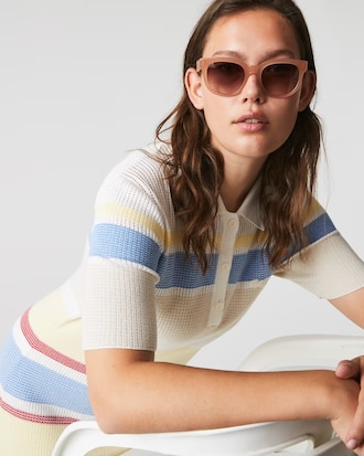 Women's Croco Skin Oval Acetate Glasses