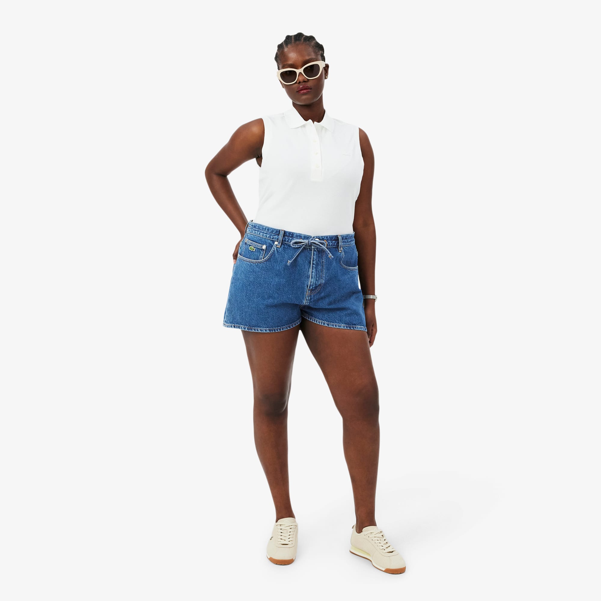 Cotton Denim Shorts