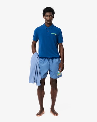 Men's Washed Effect Swim Trunks